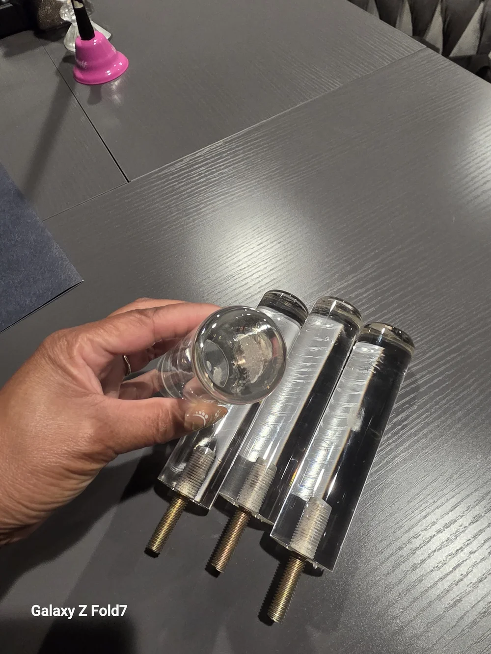 Clear Acrylic Furniture Legs — Set of 4
